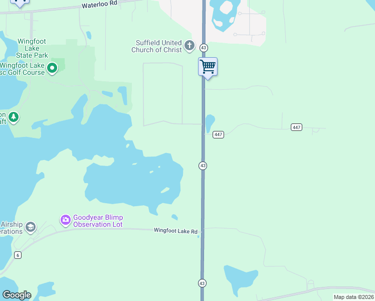 map of restaurants, bars, coffee shops, grocery stores, and more near 825 Ohio 43 in Mogadore