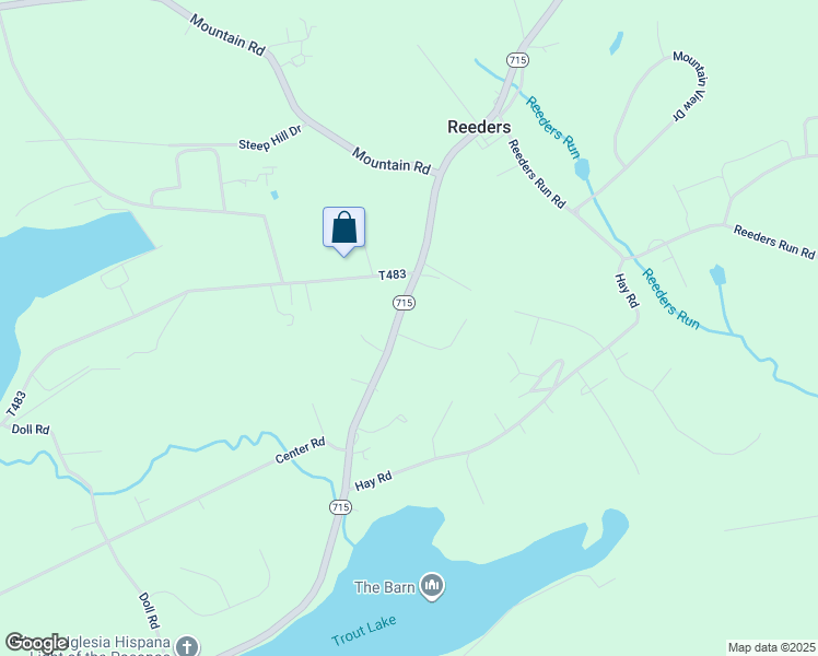 map of restaurants, bars, coffee shops, grocery stores, and more near 2076 Pennsylvania 715 in Stroudsburg