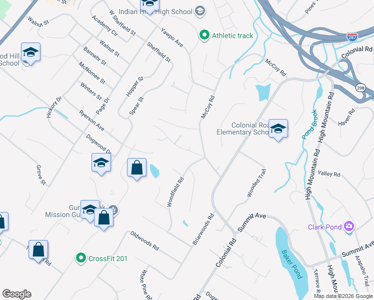 map of restaurants, bars, coffee shops, grocery stores, and more near 779 McCoy Road in Franklin Lakes