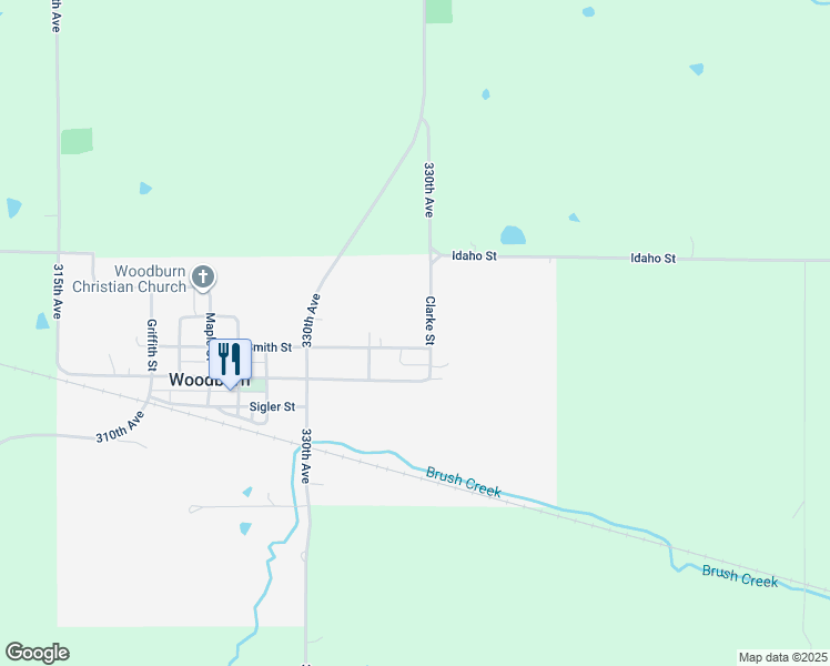 map of restaurants, bars, coffee shops, grocery stores, and more near 919 Smith Street in Woodburn