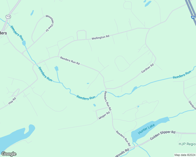 map of restaurants, bars, coffee shops, grocery stores, and more near 259 Reeders Run Road in Stroudsburg