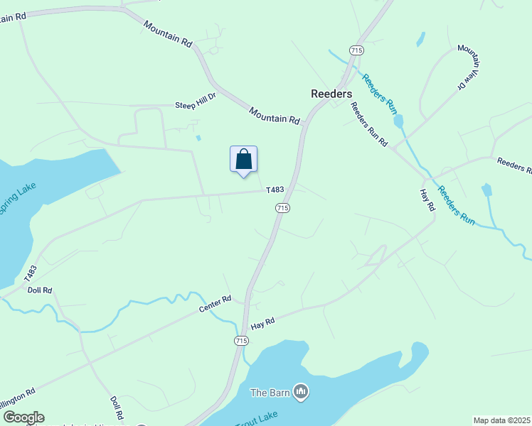 map of restaurants, bars, coffee shops, grocery stores, and more near 2081 Pennsylvania 715 in Stroudsburg