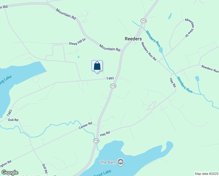 map of restaurants, bars, coffee shops, grocery stores, and more near 2081 Pennsylvania 715 in Stroudsburg