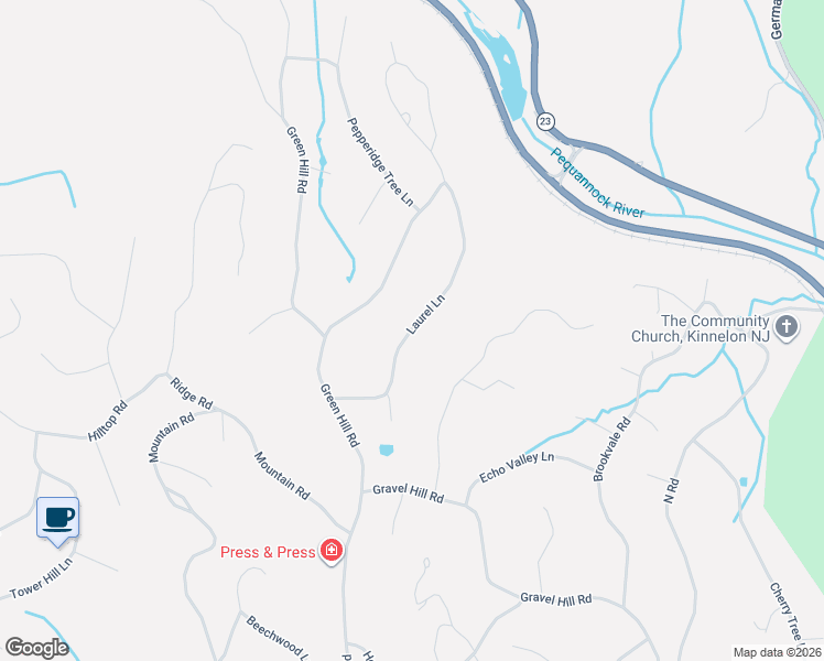 map of restaurants, bars, coffee shops, grocery stores, and more near 462 Laurel Lane in Kinnelon