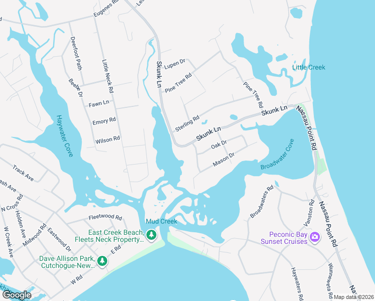 map of restaurants, bars, coffee shops, grocery stores, and more near 300 Haywaters Drive in Cutchogue
