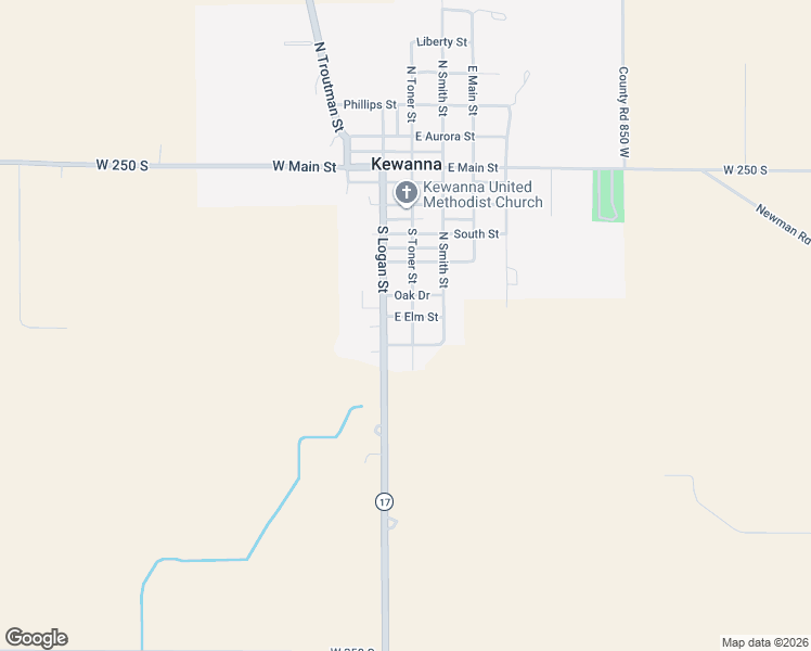 map of restaurants, bars, coffee shops, grocery stores, and more near 101-199 Oak Drive in Kewanna