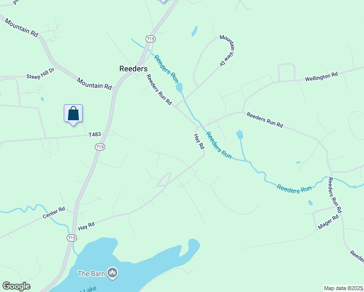 map of restaurants, bars, coffee shops, grocery stores, and more near Hay Road in Stroudsburg