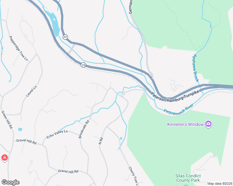 map of restaurants, bars, coffee shops, grocery stores, and more near 42 Brookvale Road in Kinnelon