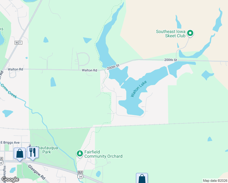 map of restaurants, bars, coffee shops, grocery stores, and more near 2245 Walton Lake Road in Fairfield