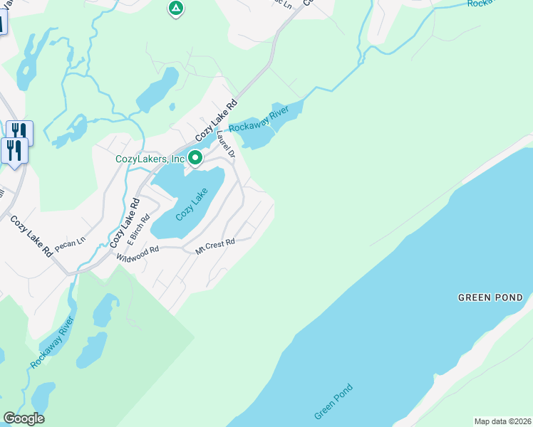 map of restaurants, bars, coffee shops, grocery stores, and more near 92 Lyons Road in Jefferson