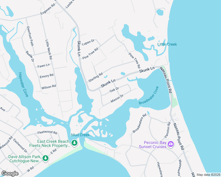 map of restaurants, bars, coffee shops, grocery stores, and more near 7000 Skunk Lane in Cutchogue
