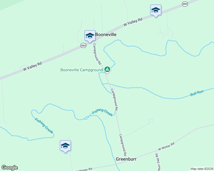 map of restaurants, bars, coffee shops, grocery stores, and more near 307 Campground Road in Loganton
