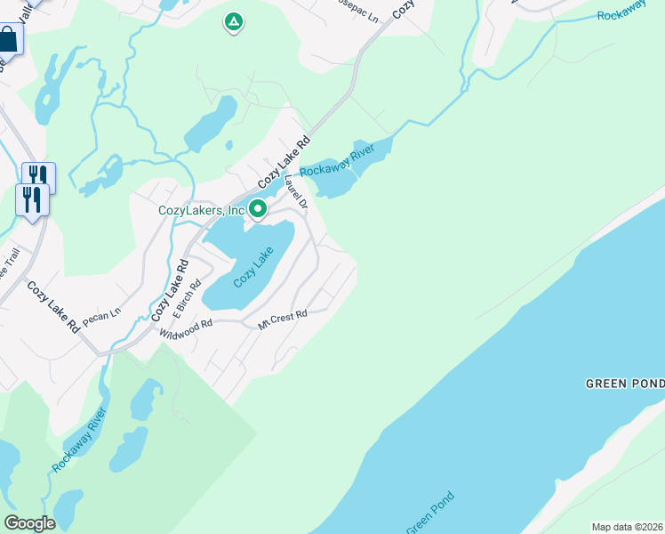 map of restaurants, bars, coffee shops, grocery stores, and more near 92 Lyons Road in Jefferson