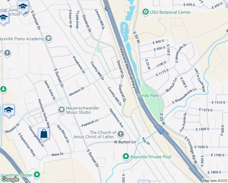 map of restaurants, bars, coffee shops, grocery stores, and more near 322 Flour Mill Road in Kaysville
