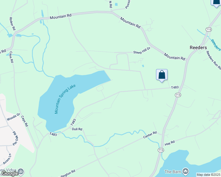 map of restaurants, bars, coffee shops, grocery stores, and more near 1253 Mountain Springs Drive in Stroudsburg