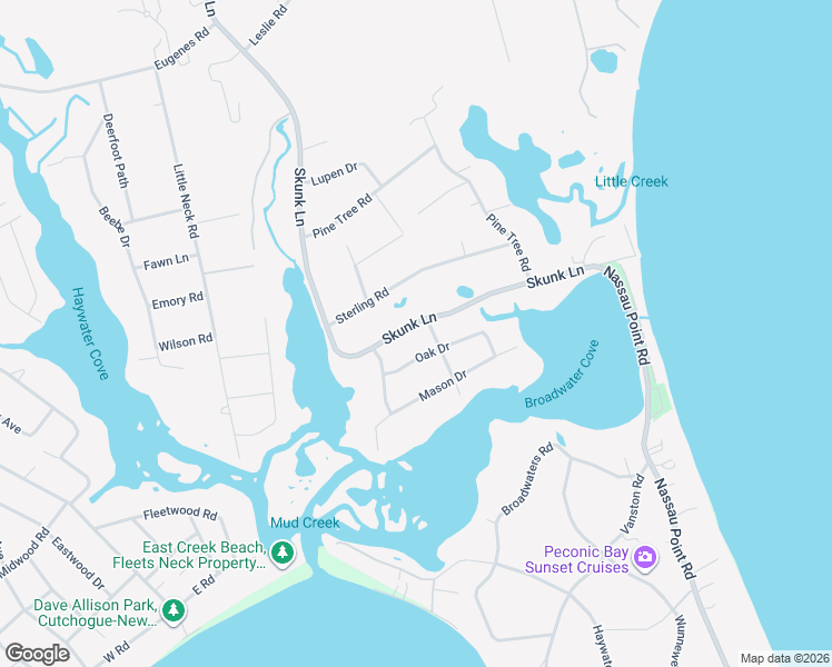 map of restaurants, bars, coffee shops, grocery stores, and more near 7000 Skunk Lane in Cutchogue