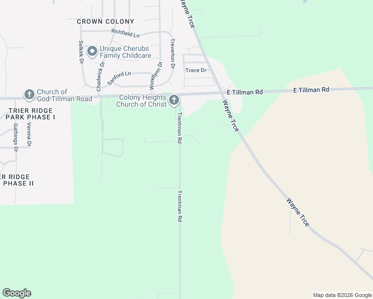 map of restaurants, bars, coffee shops, grocery stores, and more near 7723 Trentman Road in Fort Wayne