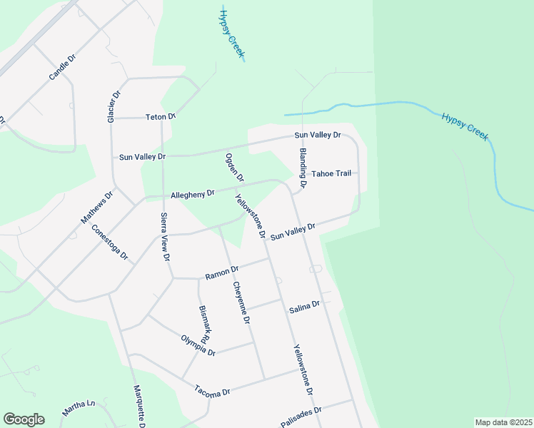 map of restaurants, bars, coffee shops, grocery stores, and more near 2106 Yellowstone Drive in Blakeslee