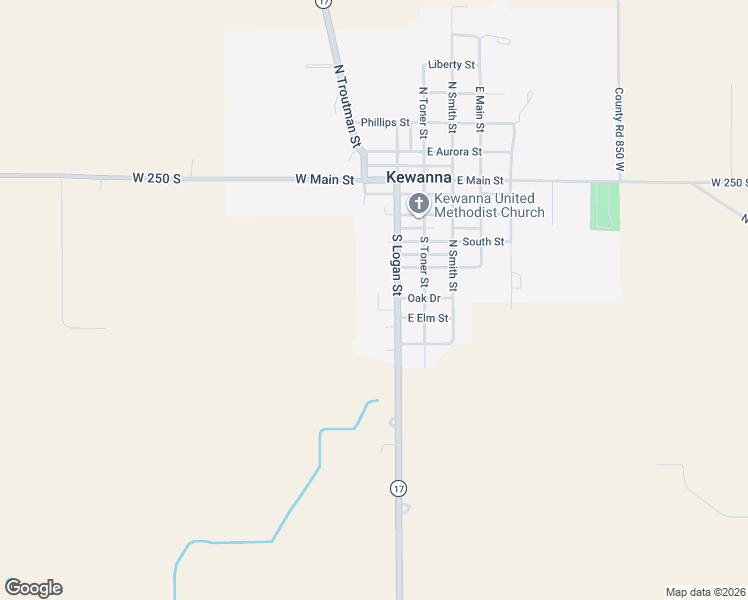 map of restaurants, bars, coffee shops, grocery stores, and more near 500-556 South Logan Street in Kewanna