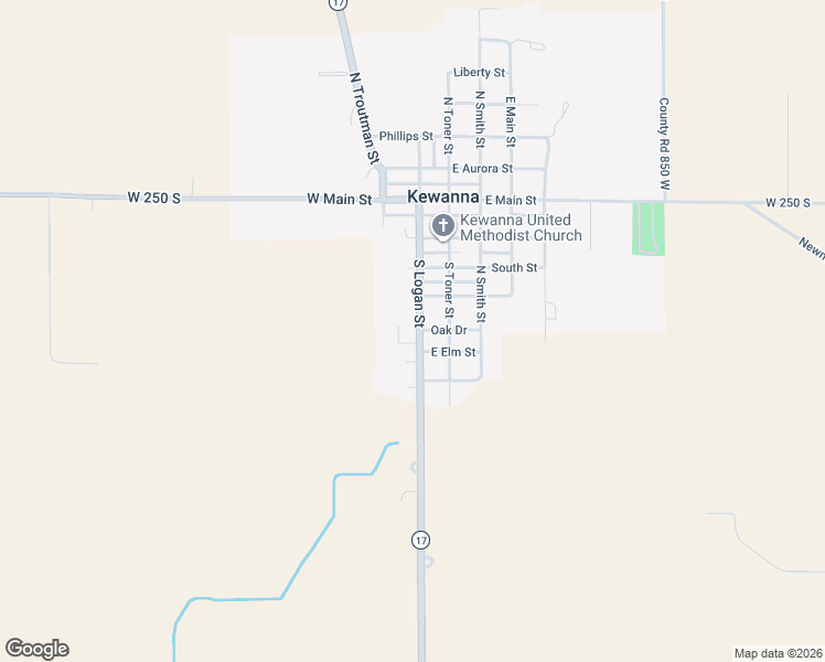 map of restaurants, bars, coffee shops, grocery stores, and more near 500 South Logan Street in Kewanna