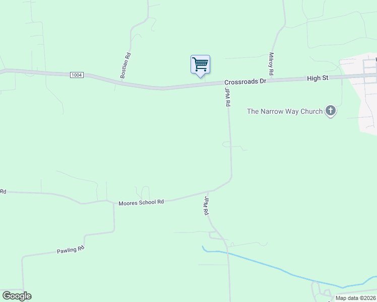map of restaurants, bars, coffee shops, grocery stores, and more near 2539 Jpm Road in Lewisburg