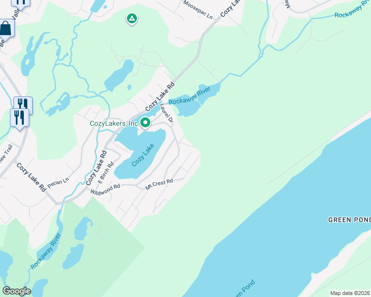 map of restaurants, bars, coffee shops, grocery stores, and more near 92 Lyons Road in Jefferson