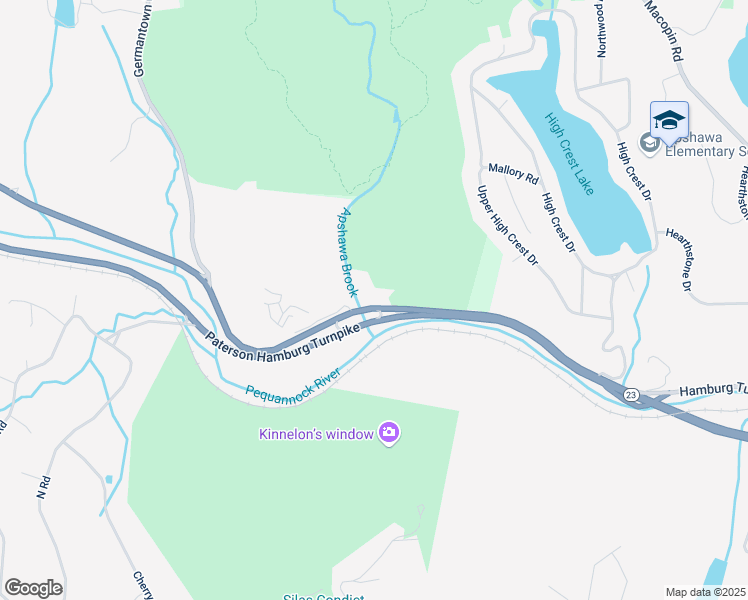map of restaurants, bars, coffee shops, grocery stores, and more near 1850 Paterson Hamburg Turnpike in West Milford
