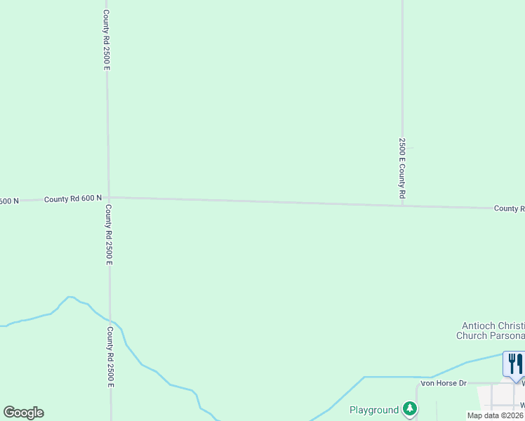 map of restaurants, bars, coffee shops, grocery stores, and more near 2500-2552 Co Road 600 North in Toluca