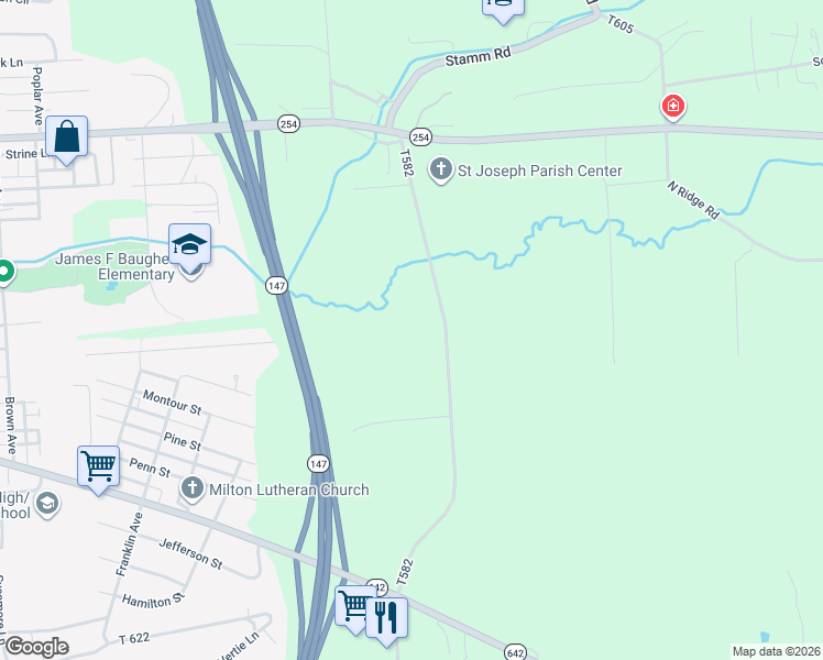 map of restaurants, bars, coffee shops, grocery stores, and more near 758 Cemetery Road in Milton