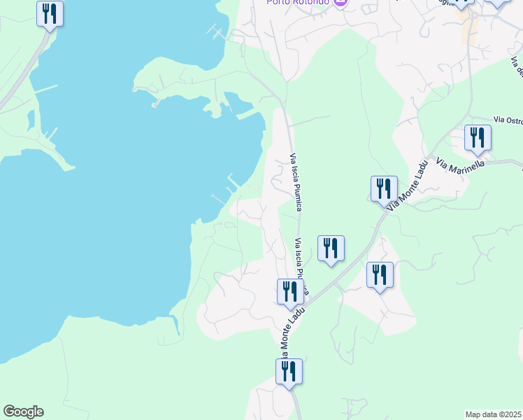 map of restaurants, bars, coffee shops, grocery stores, and more near 9 Via La Caletta in Porto Rotondo