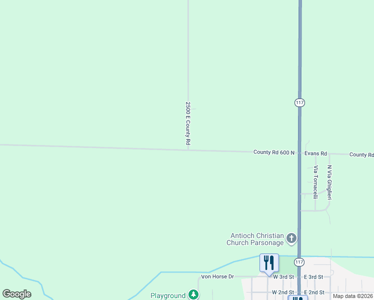 map of restaurants, bars, coffee shops, grocery stores, and more near 2500 County Road 600 North in Toluca