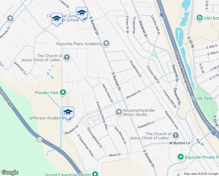 map of restaurants, bars, coffee shops, grocery stores, and more near 1258 Santa Anita Drive in Kaysville