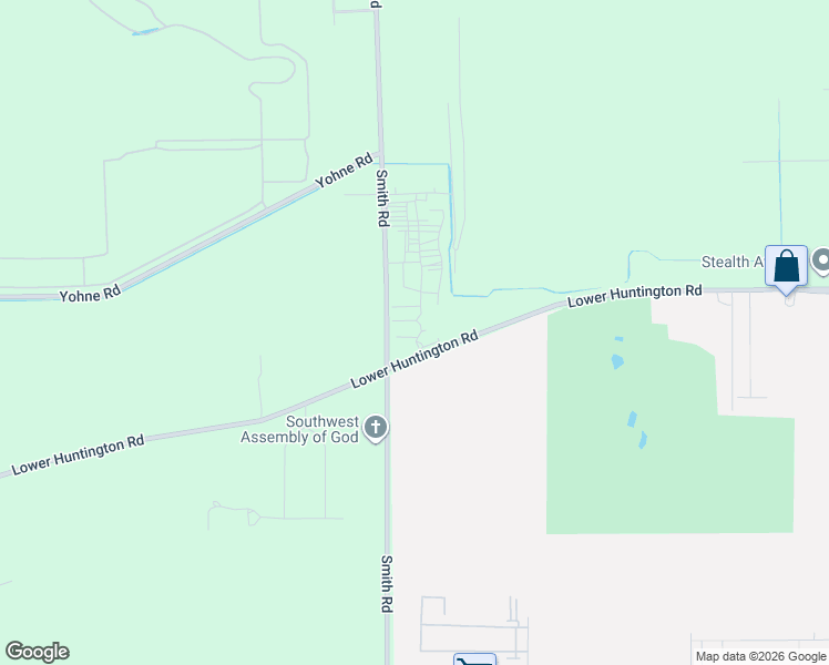 map of restaurants, bars, coffee shops, grocery stores, and more near 7600 Smith Road in Fort Wayne