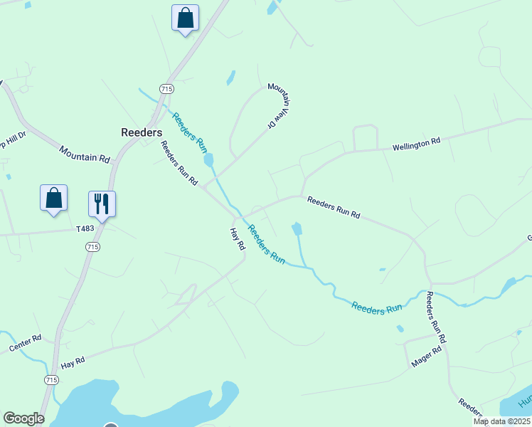 map of restaurants, bars, coffee shops, grocery stores, and more near 111 Cedar Drive in Stroudsburg