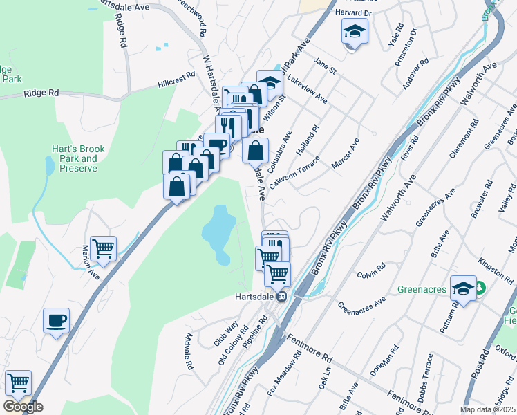 map of restaurants, bars, coffee shops, grocery stores, and more near in 