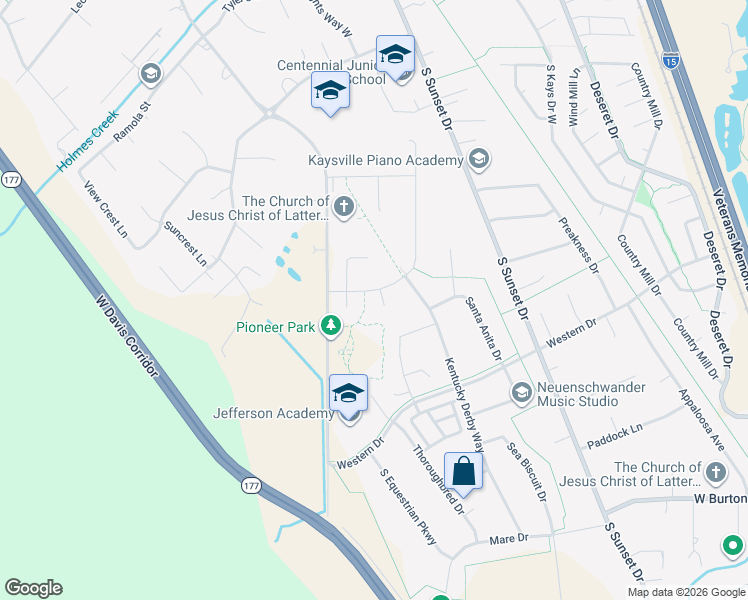 map of restaurants, bars, coffee shops, grocery stores, and more near 926 Zenyatta Way in Kaysville