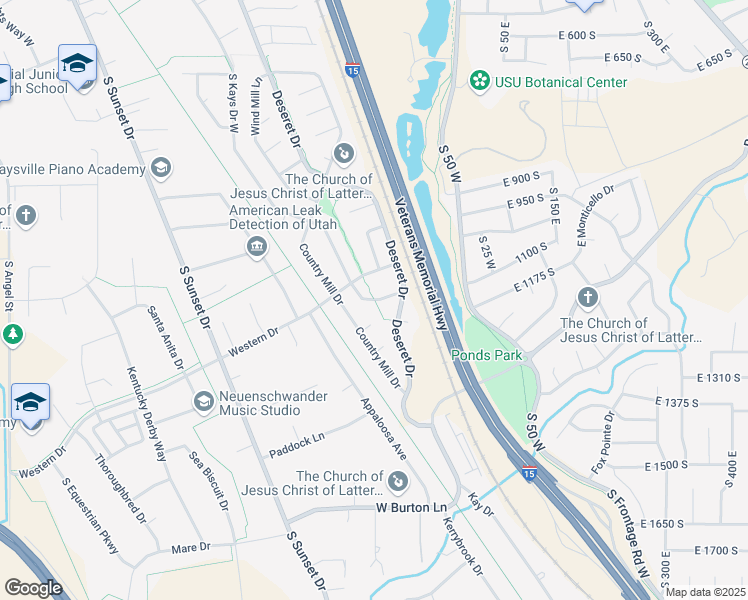 map of restaurants, bars, coffee shops, grocery stores, and more near 1859 South Kays Drive in Kaysville