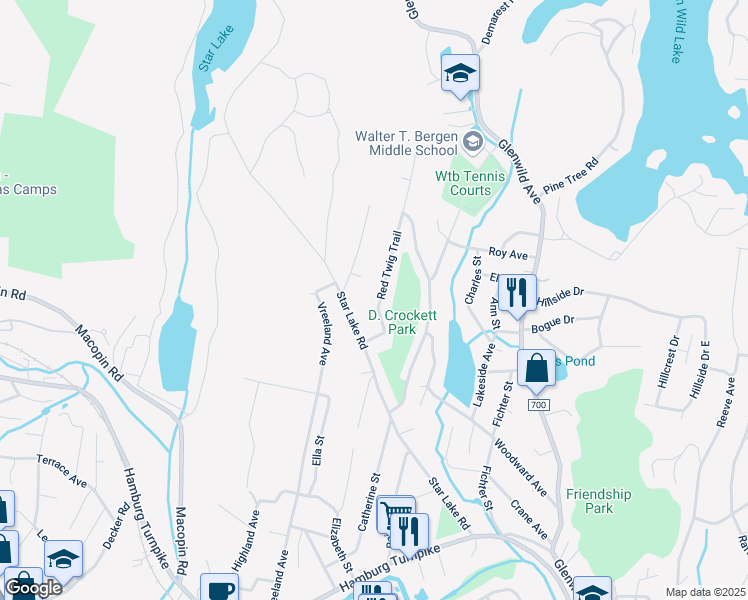 map of restaurants, bars, coffee shops, grocery stores, and more near 40 Red Twig Trail in Bloomingdale