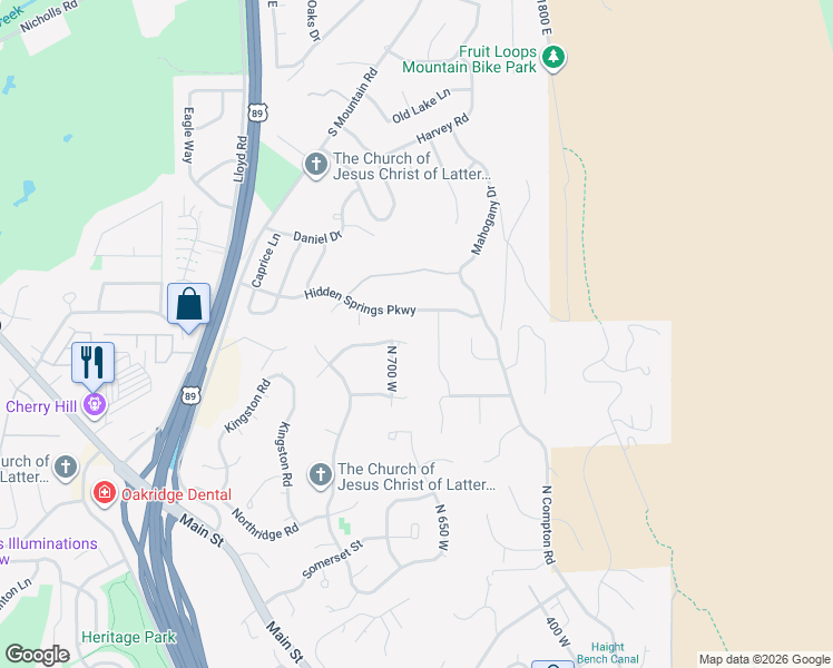 map of restaurants, bars, coffee shops, grocery stores, and more near 666 West Emerald Oaks Drive North in Farmington