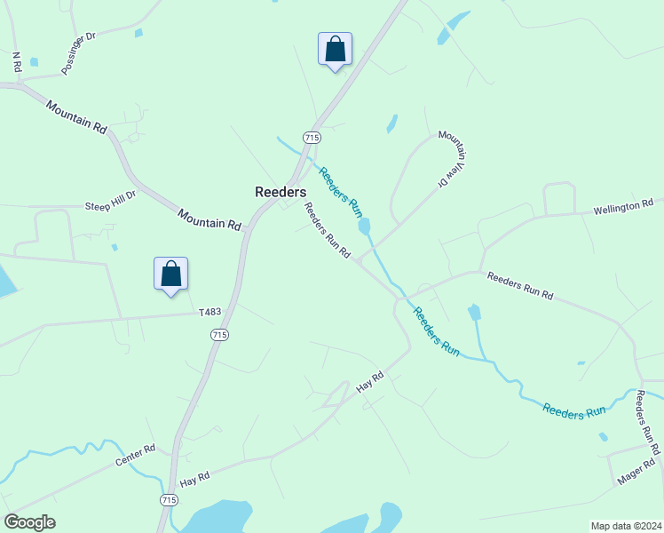 map of restaurants, bars, coffee shops, grocery stores, and more near 431 Reeders Run Road in Stroudsburg