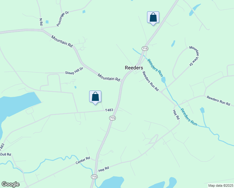 map of restaurants, bars, coffee shops, grocery stores, and more near 2123 Pennsylvania 715 in Stroudsburg