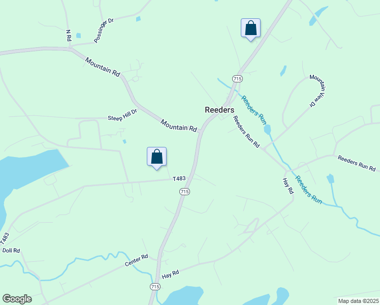 map of restaurants, bars, coffee shops, grocery stores, and more near 2123 Pennsylvania 715 in Stroudsburg