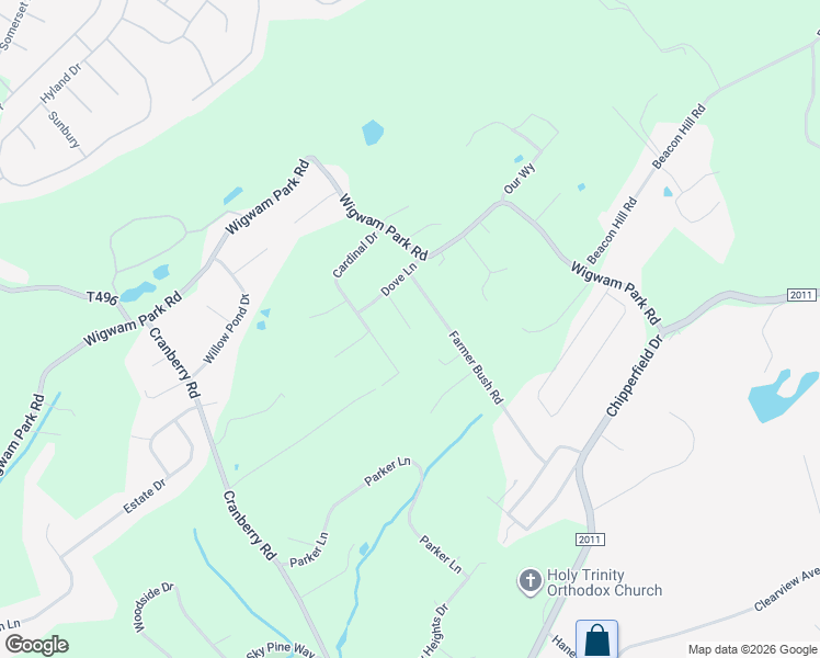 map of restaurants, bars, coffee shops, grocery stores, and more near 99 Blue Bird Ln in Stroudsburg