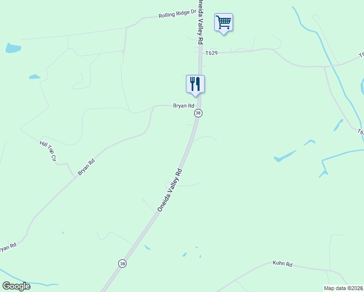 map of restaurants, bars, coffee shops, grocery stores, and more near 1957 Oneida Valley Road in Karns City