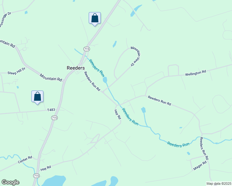 map of restaurants, bars, coffee shops, grocery stores, and more near 402 Reeders Run Road in Stroudsburg