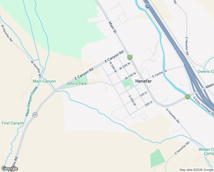 map of restaurants, bars, coffee shops, grocery stores, and more near 365 Memorial Park Road in Henefer