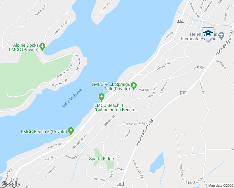 map of restaurants, bars, coffee shops, grocery stores, and more near 194 Springbrook Trail in Sparta