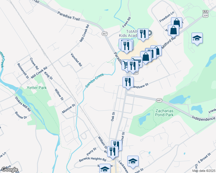 map of restaurants, bars, coffee shops, grocery stores, and more near 24 Elm Tree Court in Arlington Heights
