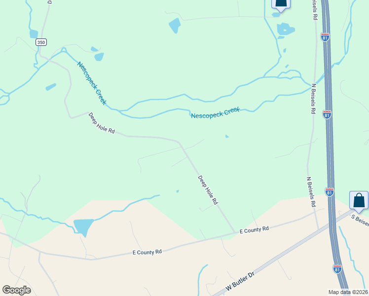 map of restaurants, bars, coffee shops, grocery stores, and more near 7 Four Winds Farm Lane in Drums