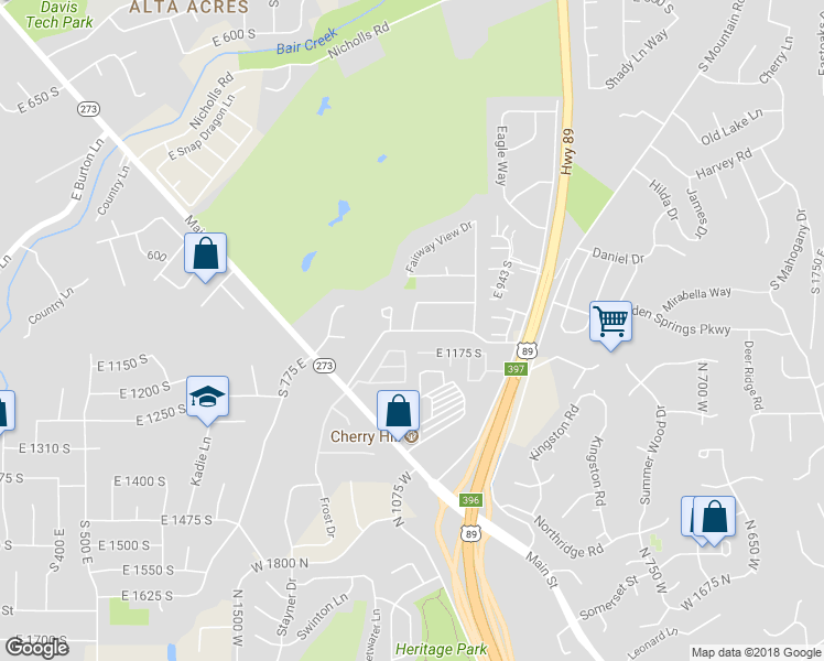 map of restaurants, bars, coffee shops, grocery stores, and more near 1034 Hidden Valley Drive South in Fruit Heights